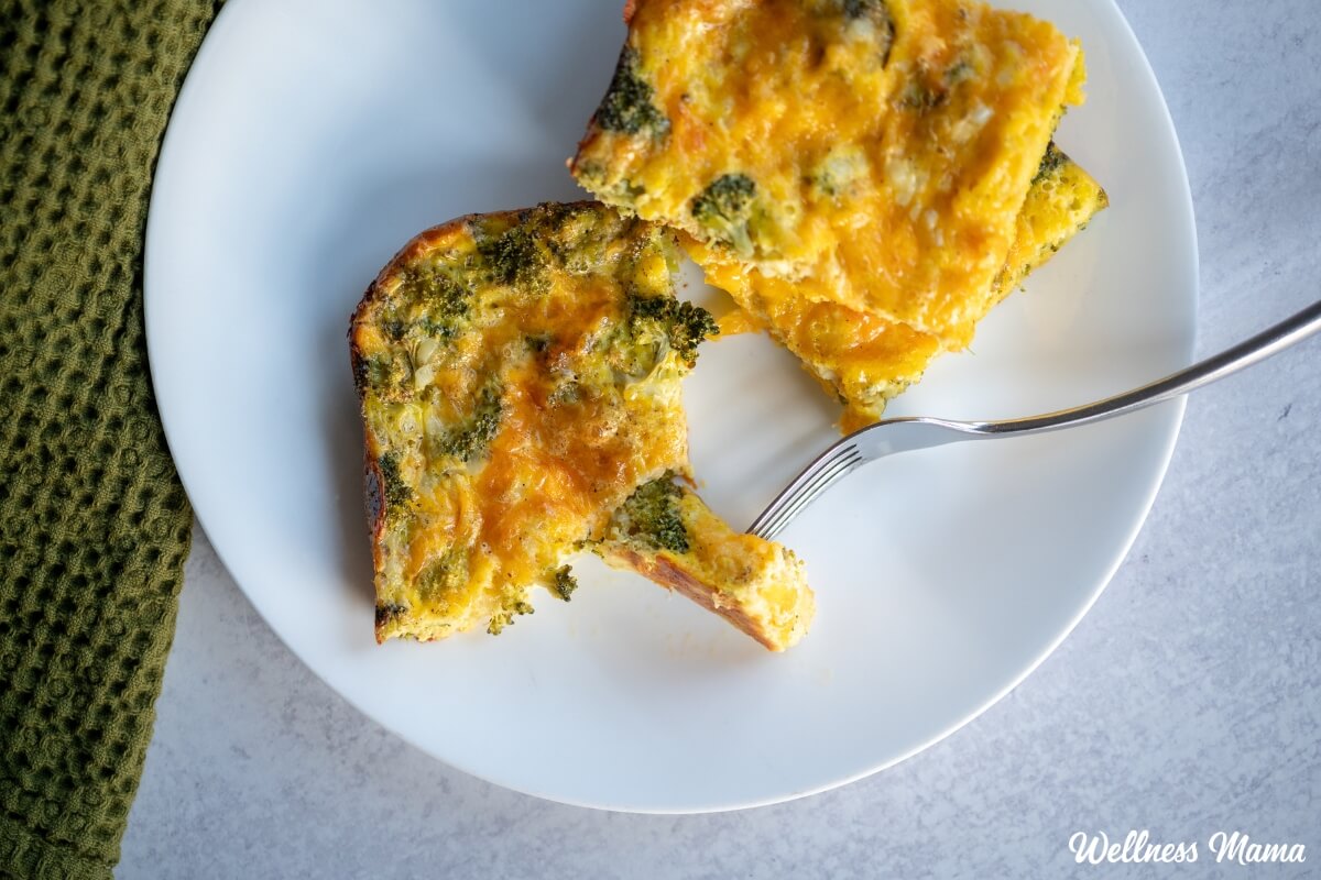 Broccoli Cheddar Egg Bake (Easy High-Protein)