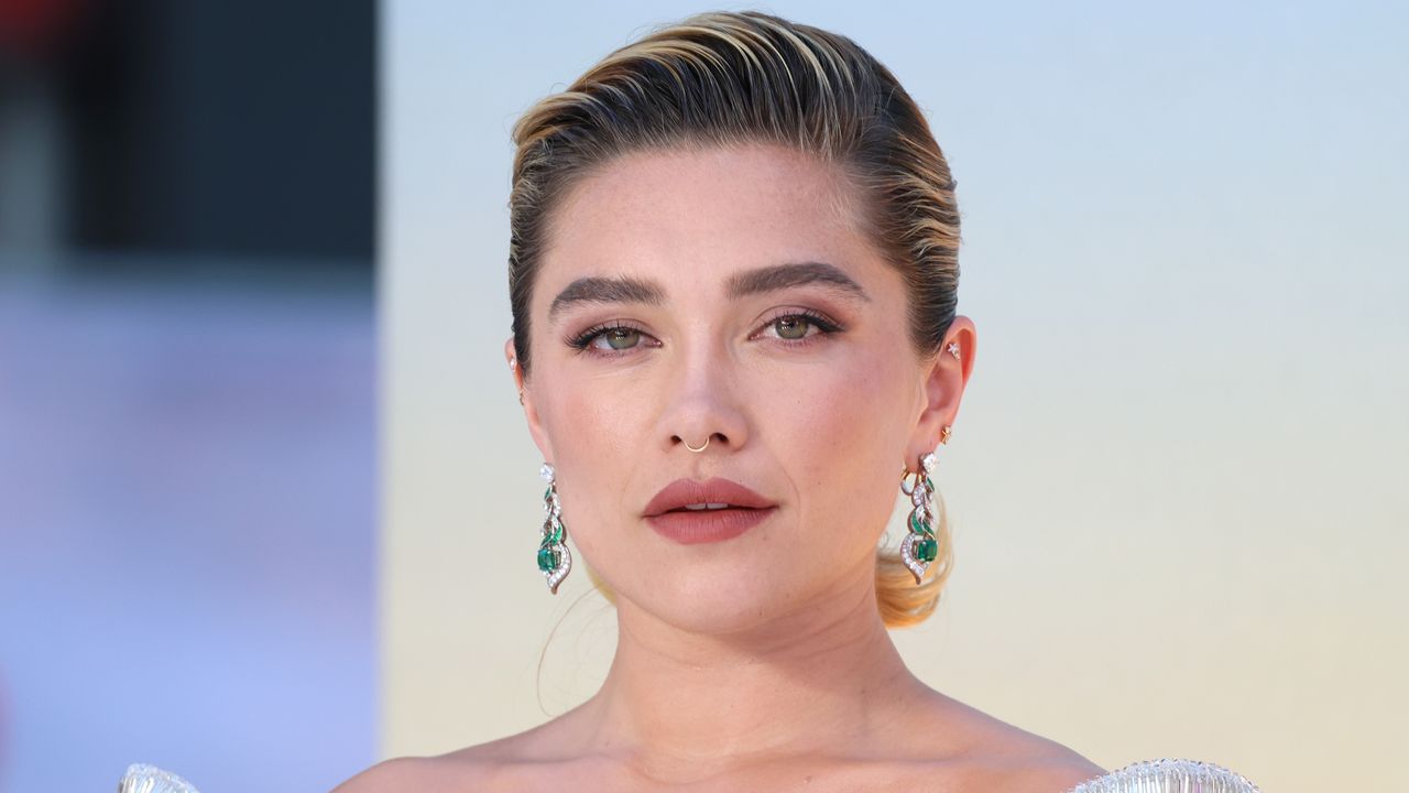 Florence Pugh’s Frosted Pearl Nails Are Fit for a Summer Ice Queen—See the Photos